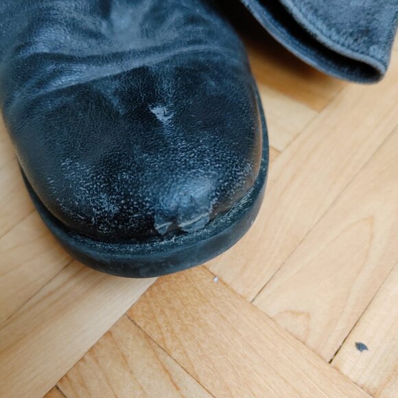 💯% Genuine Leather Over the knee Black Boots - low heels - size 36 - Picture 13 of 16